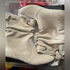 Women's Cream Ankle Boots